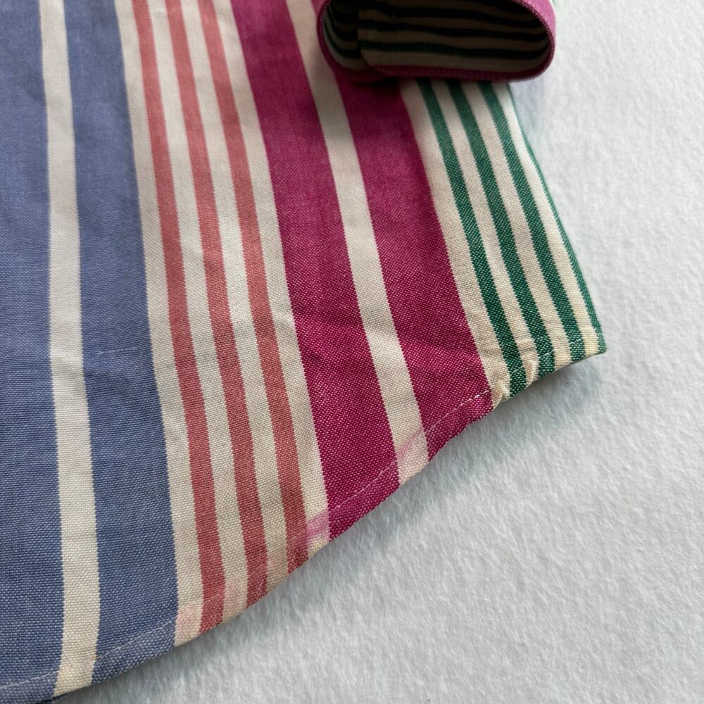 Vintage 90s I.N.C International Concepts Colorful Striped Button Up Shirt Medium - Picture 13 of 15